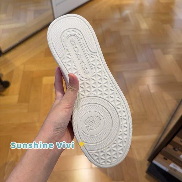 NEW Coach High Line Sneaker Woman's Signature Canvas CBT39 Powder Pink Size 9.5 - Picture 5 of 10